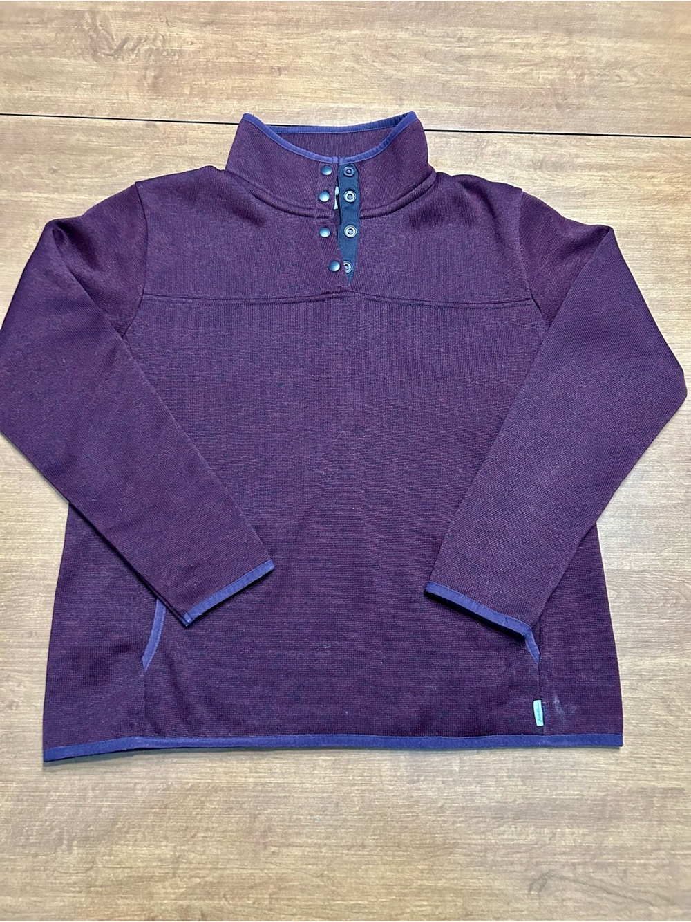 Eddie Bauer Men's Zip-Front Sweater - Deep Plum